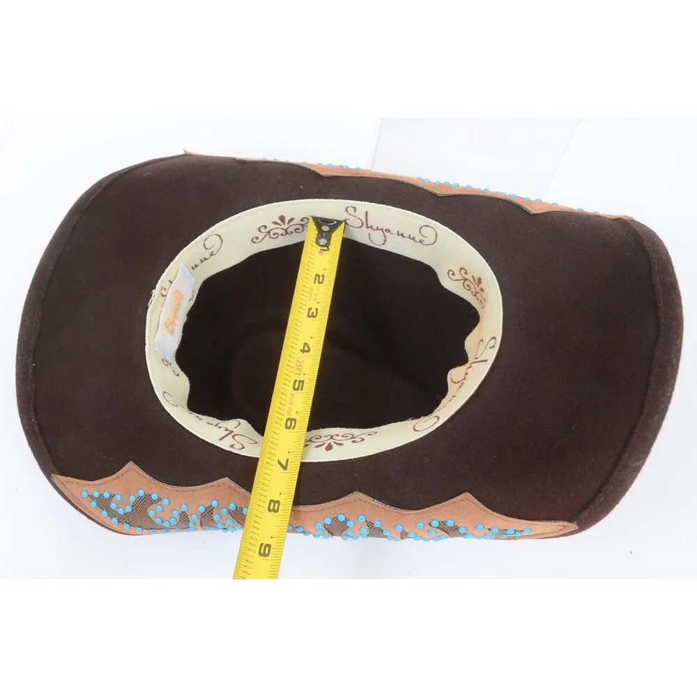 Shyanne® Women's Embellished Brim Felt Western Band‎ Cowgirl Hat Festival Cowboy